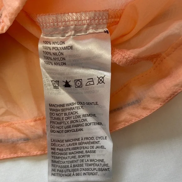 🧡 Little Donkey Andy Lightweight Windbreaker Jacket Peach Blue Zip Medium 🧡 - Picture 12 of 13